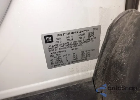 2022 Chevrolet Trailblazer Fwd Rs z USA, uszkodzony, nr VIN KL79MTSL8NB140312